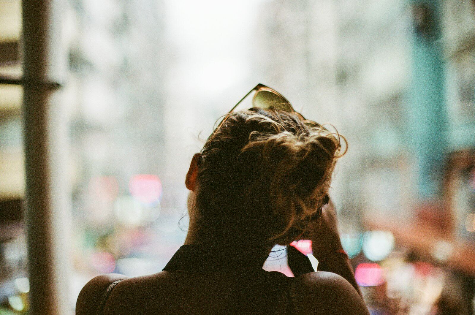 woman wearing sunglasses
